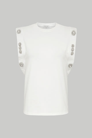 Dylan Crystal Top - White