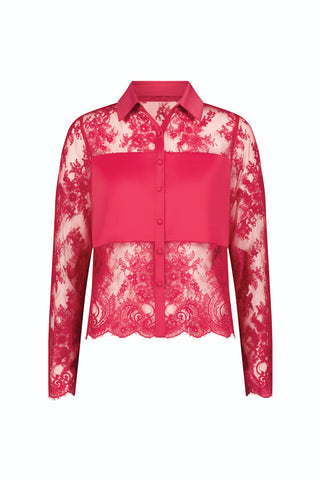 Vienna Lace Blouse - Fuchsia