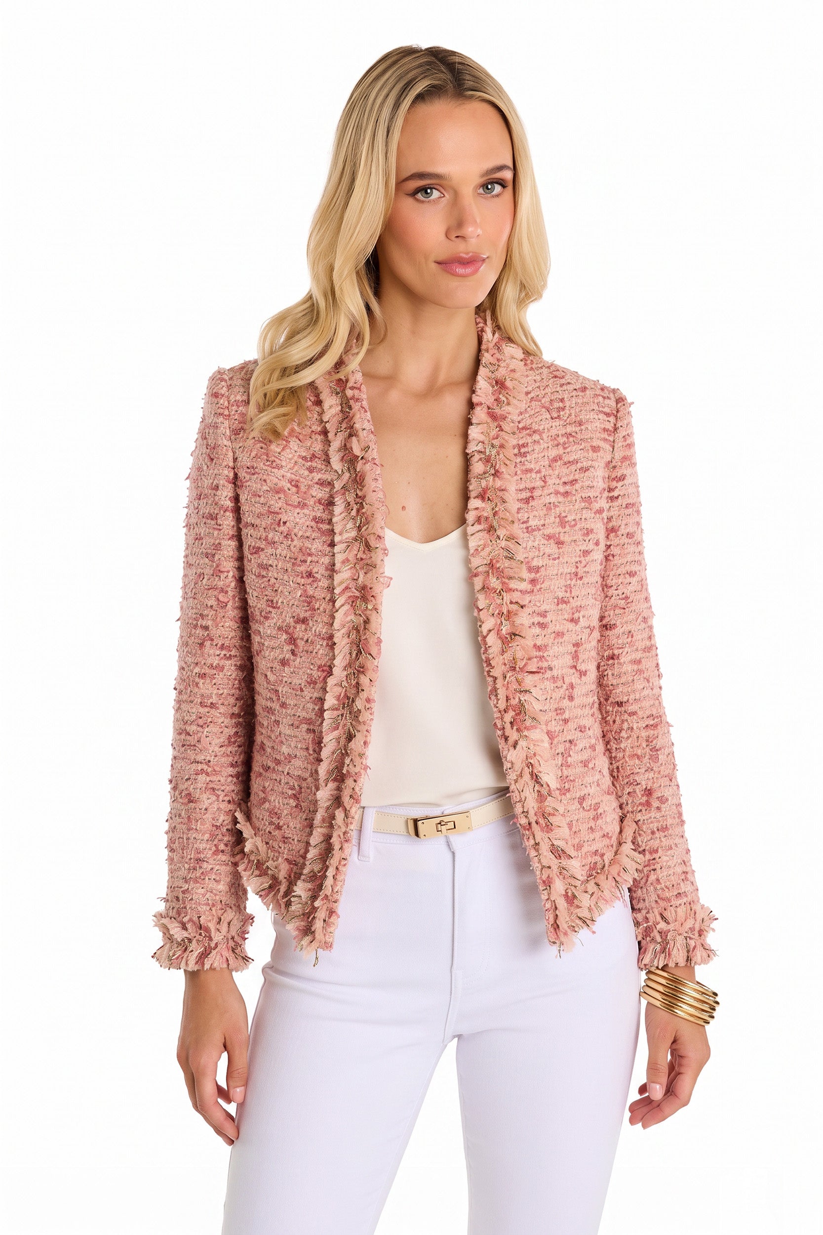 Florence Tweed Jacket - Rose Multi – The Noli Shop Florence Tweed Jacket - Rose Multi – The Noli Shop