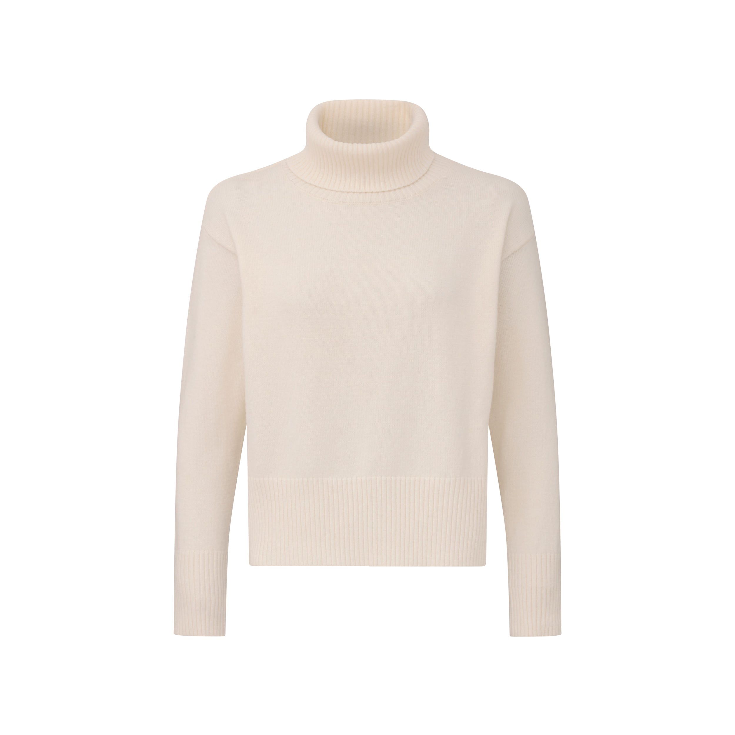 Front product shot of pearl colored oversized sweater