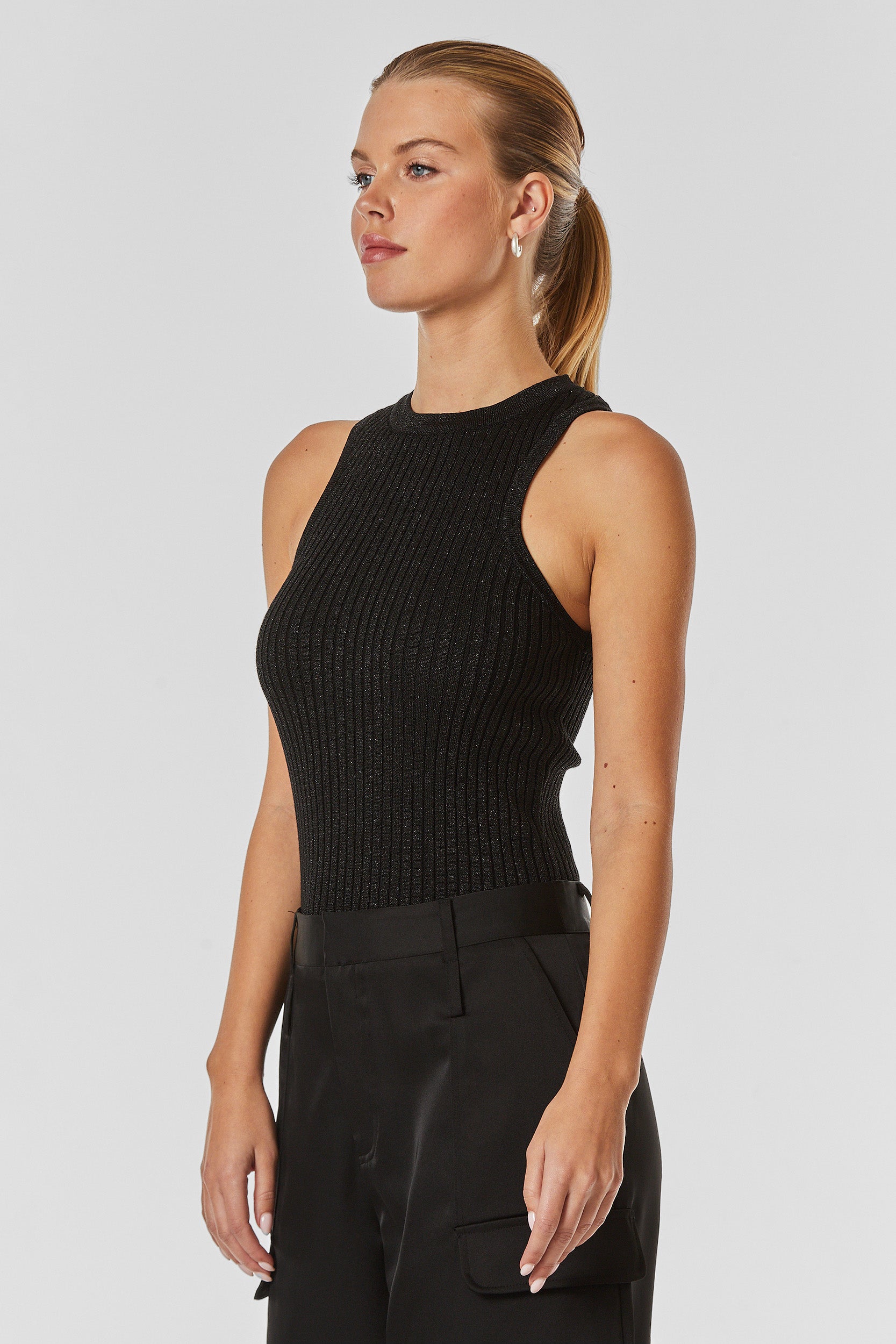Siren Top - Black Metallic