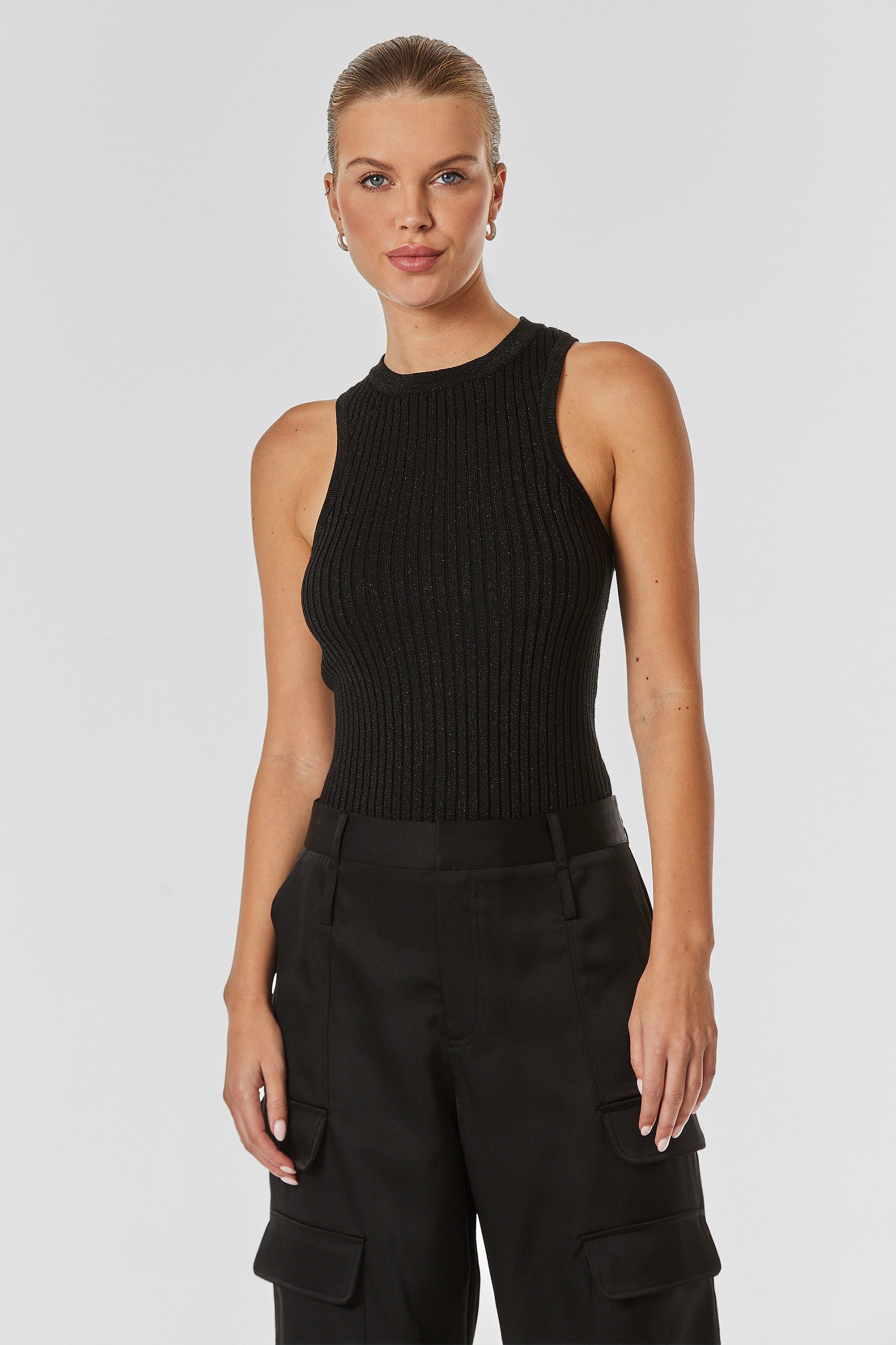 Siren Top - Black Metallic