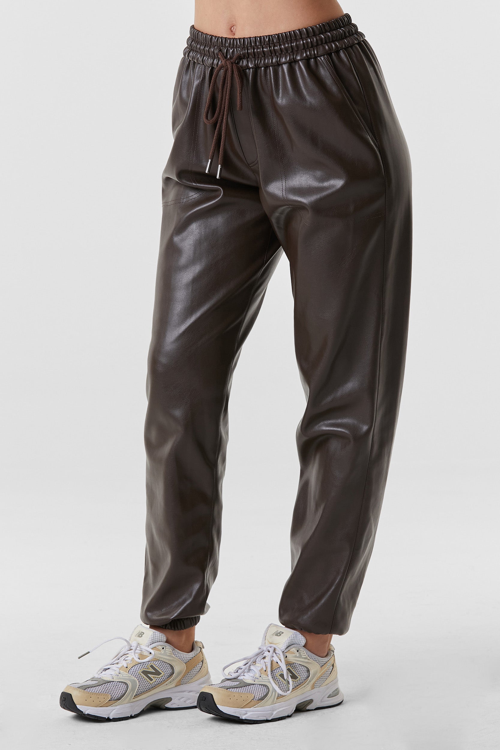 Midnight Jogger - Espresso Faux Leather