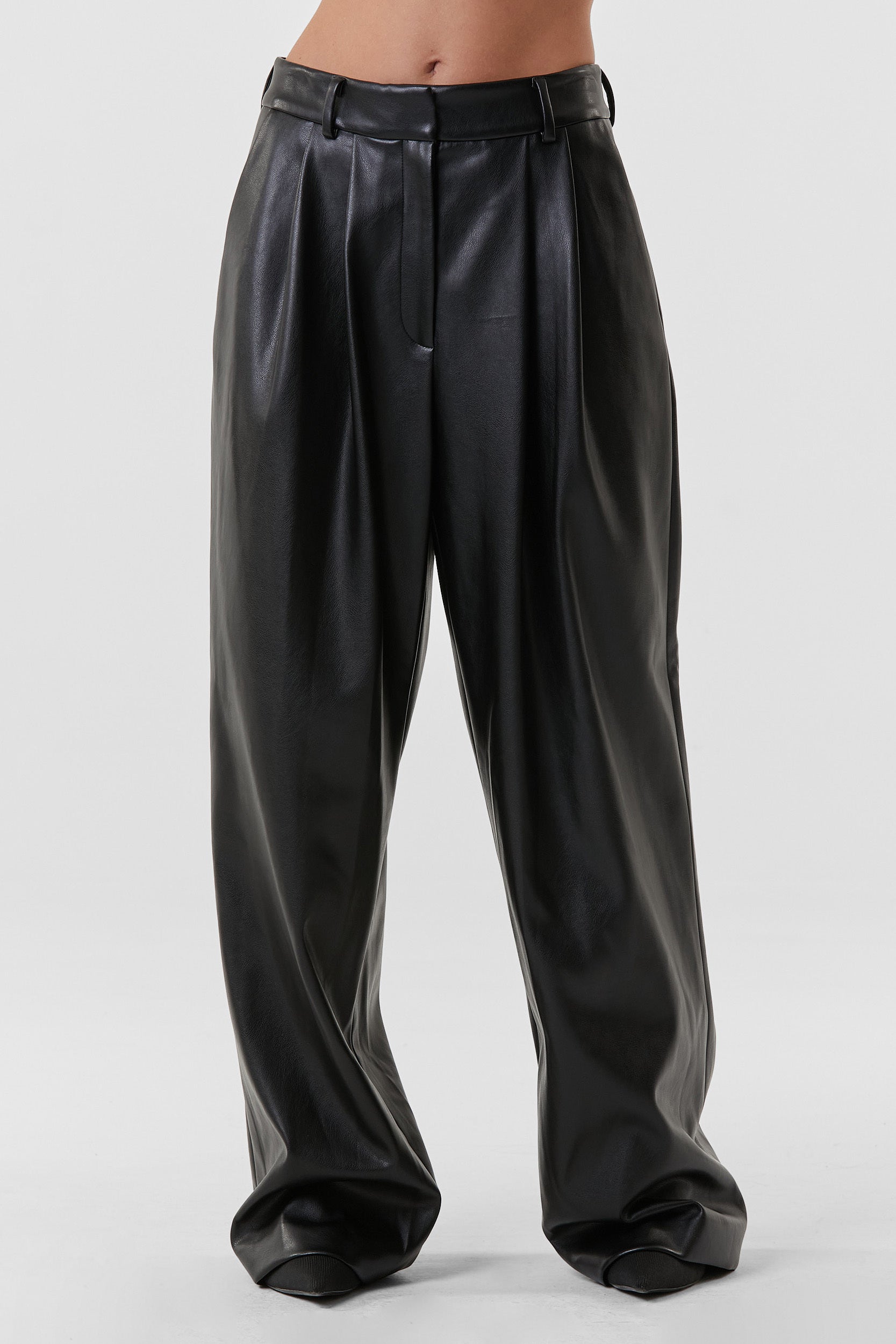 City Trouser - Black Vegan Leather