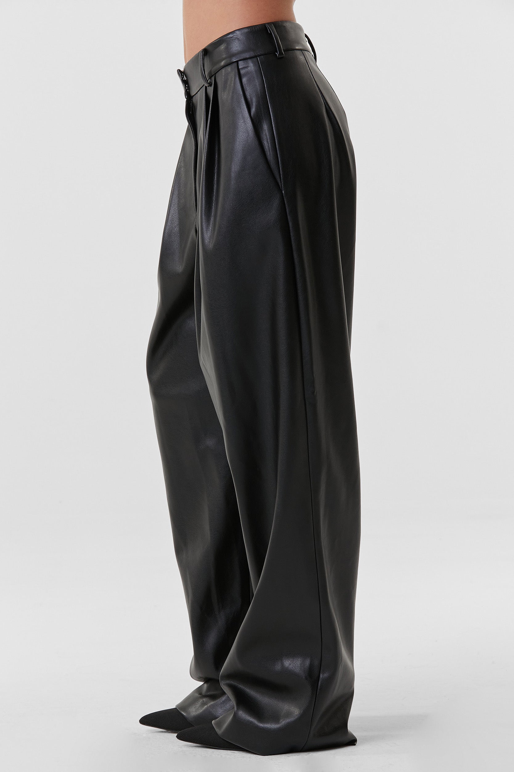 City Trouser - Black Vegan Leather