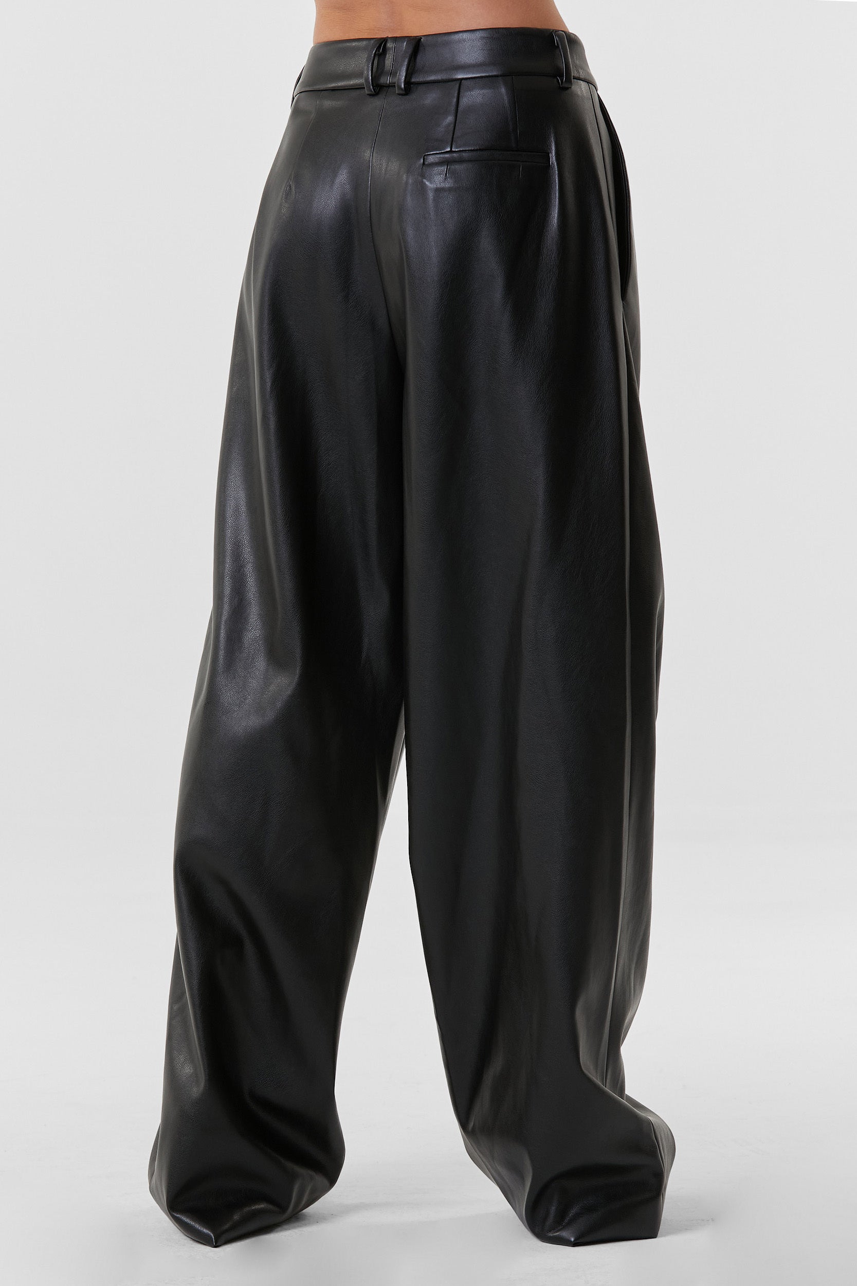 City Trouser - Black Vegan Leather