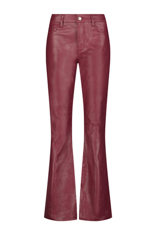 Aria Coated Flare Jean - Sangria