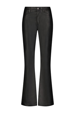 Aria Coated Flare Jean - Black