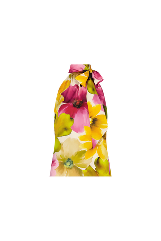 Rina Tie Neck Blouse - Floral Print