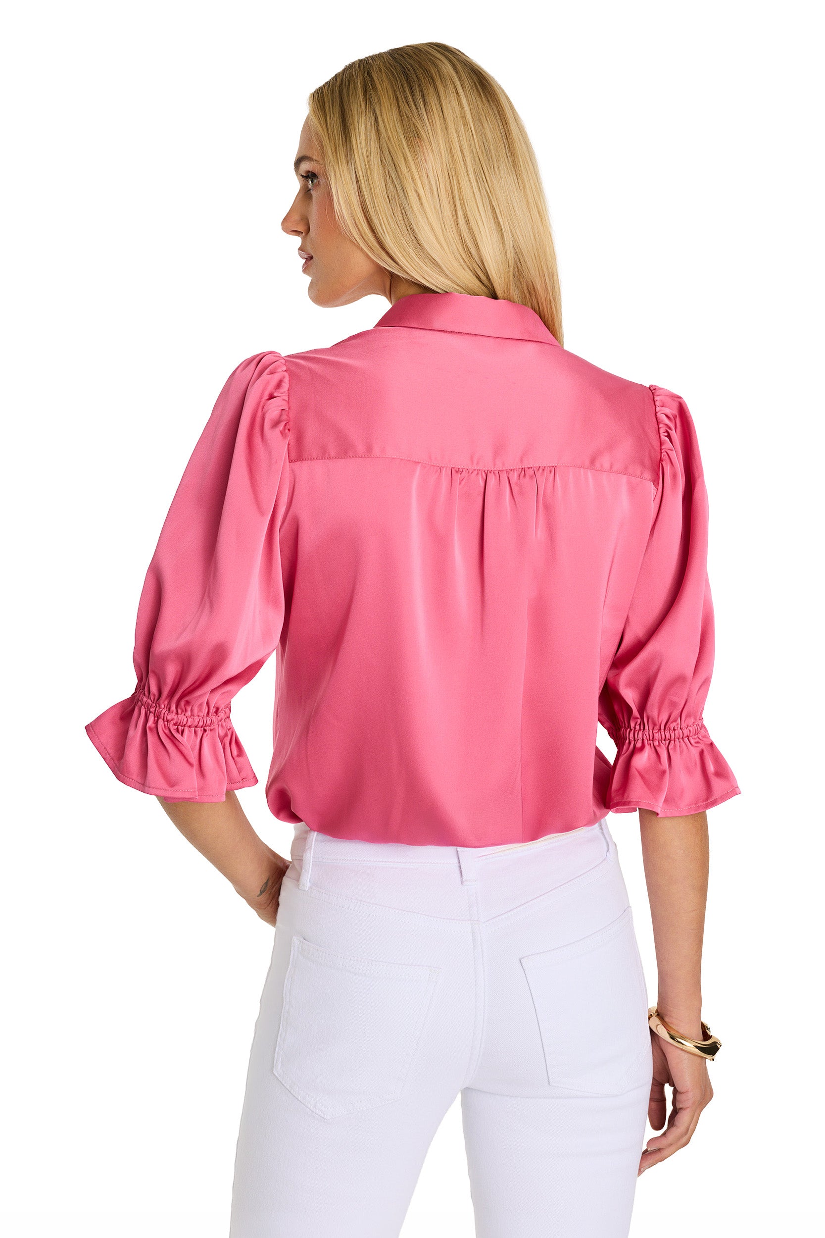 Cindy Ruffle Sleeve Blouse - Petal Pink – The Noli Shop