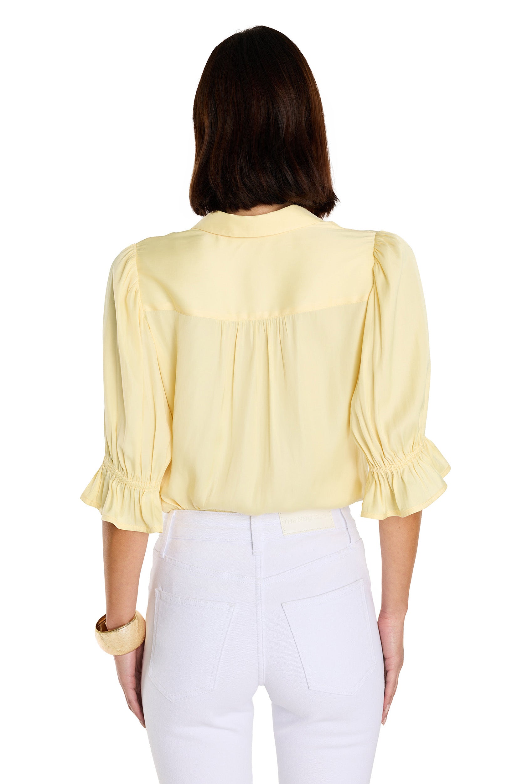 Cindy Ruffle Sleeve Blouse - Sunshine Yellow | The Noli Shop