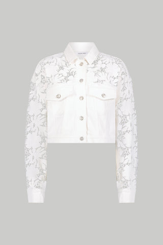 Celeste Jean Jacket - White (Preorder)