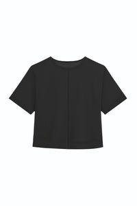 Naya Suede T-Shirt - Black