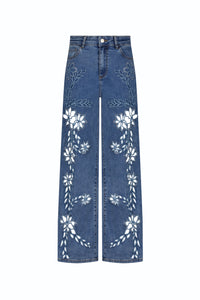 Zenya Crystal High Rise Jean - Medium Blue