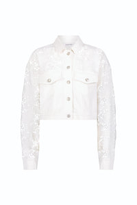 Celeste Jean Jacket - White (Preorder)