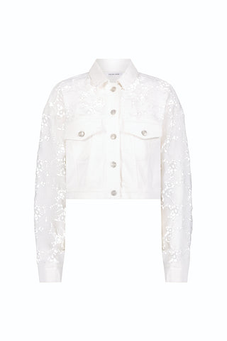 Celeste Jean Jacket - White