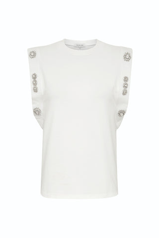 Dylan Crystal Top - White