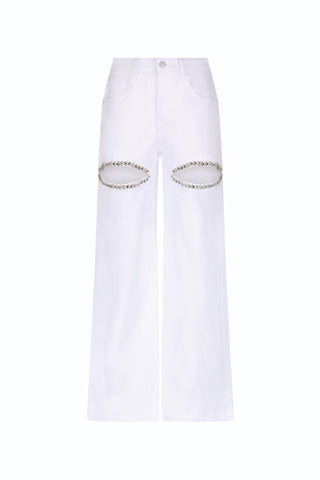 Ivanka Crystal Jean - White