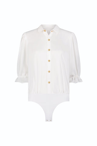 Monroe Silky Bodysuit - White