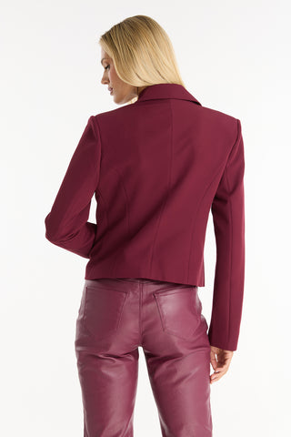Gabrielle Double Breasted Blazer - Merlot