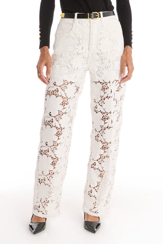 Celeste High Rise Jean - White