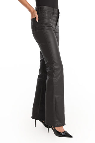Aria Coated Flare Jean - Black