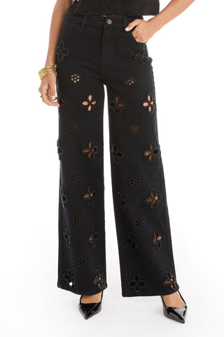 Kaia Pearl High Rise Jean - Black