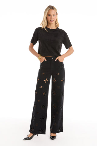 Kaia Pearl High Rise Jean - Black