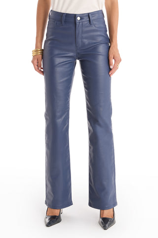 Aria Coated Flare Jean - Sapphire