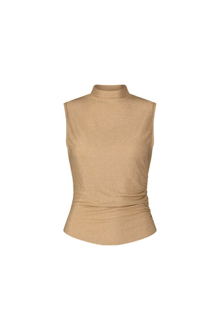 Mia Shimmer Tank - Champagne