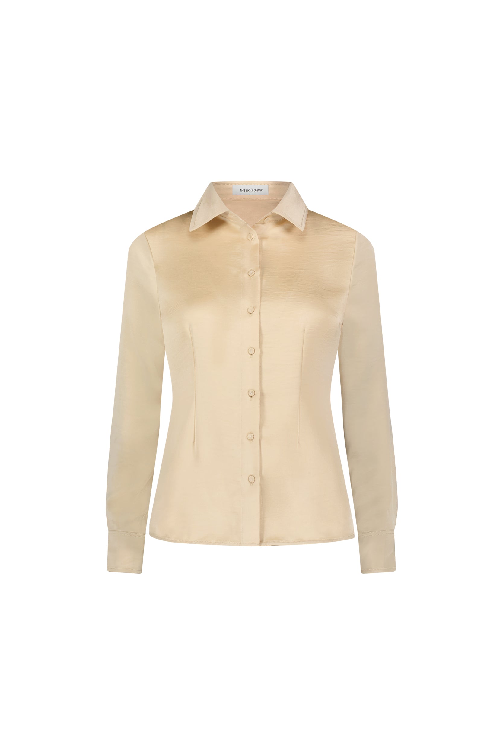 The Noli Shop Women's Paulina Silk Blouse - Navy - Gold The Noli Shop Women's Paulina Silk Blouse - Navy - Gold