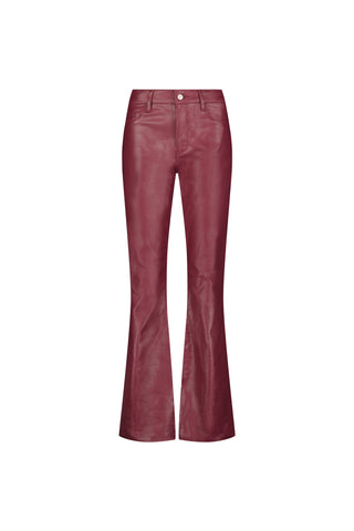 Aria Coated Flare Jean - Sangria
