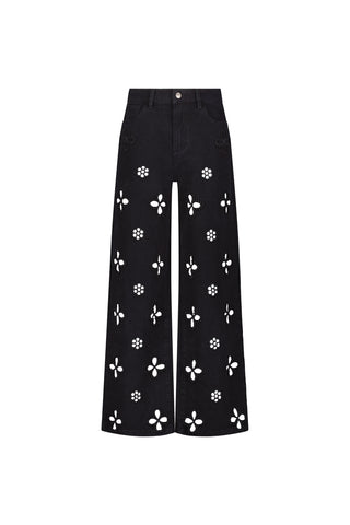 Kaia Pearl High Rise Jean - Black
