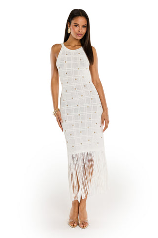 Romy Embellished Dress - Pearl The Noli Shop Romy Embellished Dress - Pearl The Noli Shop