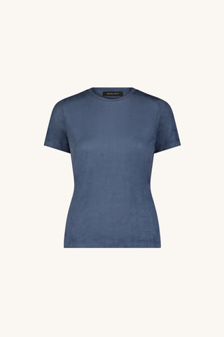 Amaya Suede T-Shirt - Blue