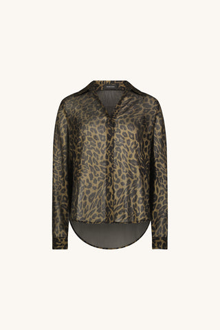 Ana Chiffon Blouse - Leopard Foil