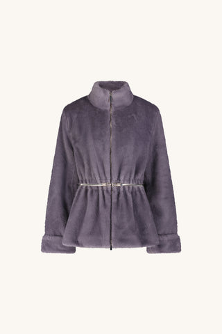 Antonia Belted Fur Jacket - Lavender product image