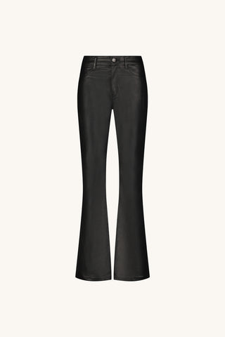 Aria Coated Flare Jean - Black