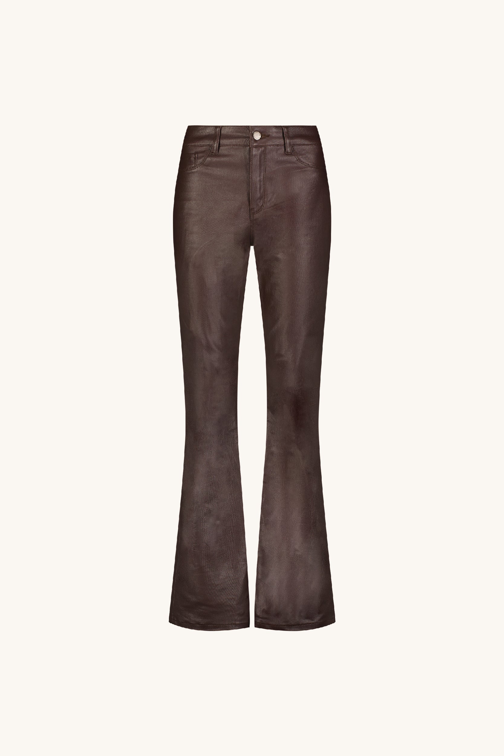 Aria Coated Flare Jean - Espresso | Coated Denim | Noli – The Noli