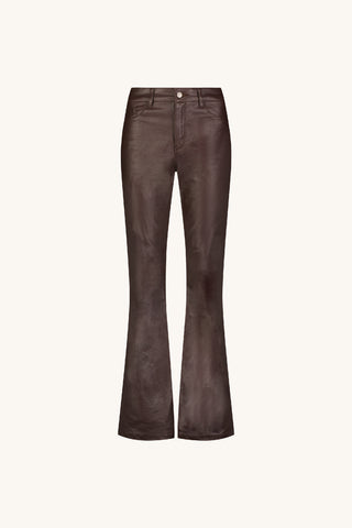Aria Coated Flare Jean - Espresso