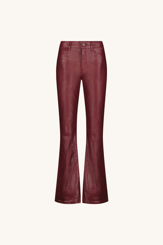 Aria Coated Flare Jean - Merlot