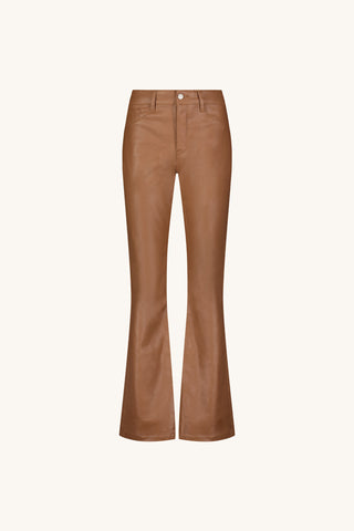 Aria Coated Flare Jean - Mocha