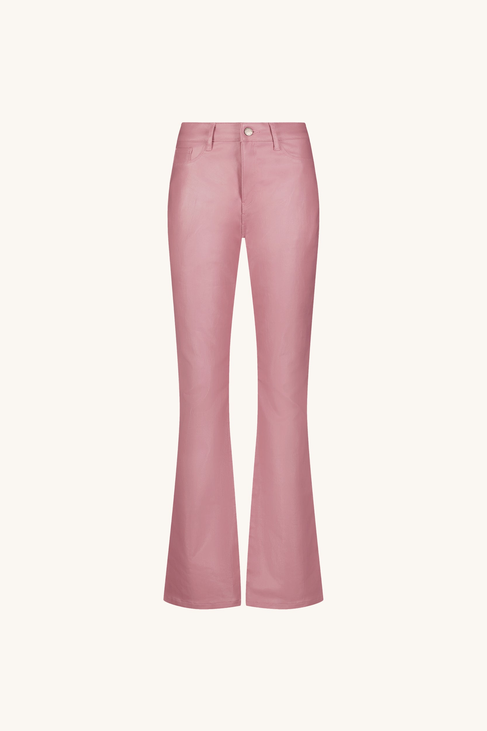 パンツ TORNADO MART PINK COATING FLARE DENIM Aria Coated Flare Jean - Paradise Pink | Coated Denim | Noli – The