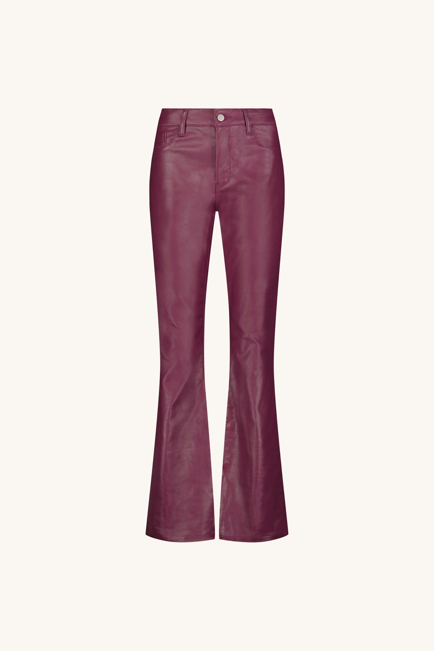 Aria Coated Flare Jean - Sangria | Coated Denim | Noli – The Noli Shop