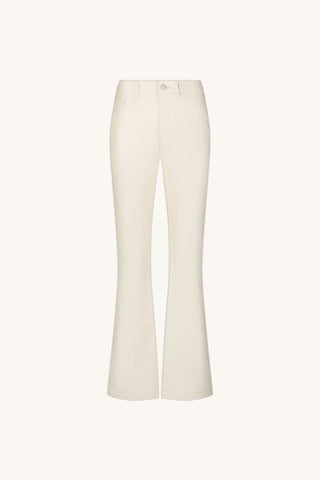 Aria Coated Flare Jean - Vanilla
