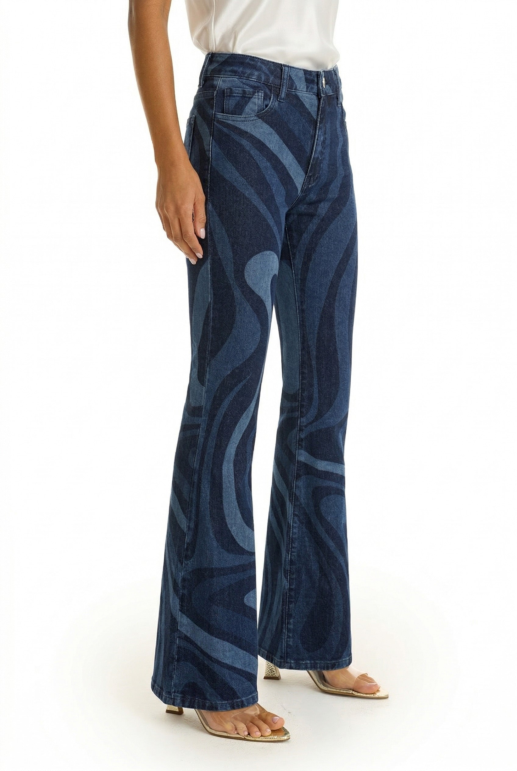 Aria Flare Jean - Blue Wave | The Noli Shop