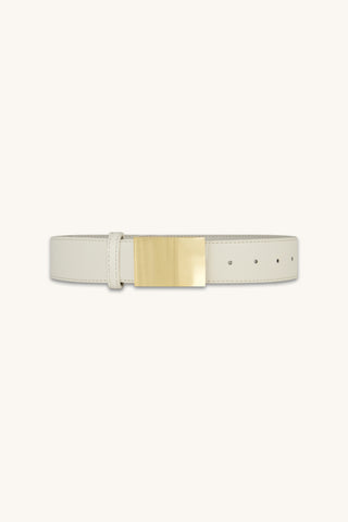 Bianca Belt in Pearl, luminous pearl belt with gold plate buckle, The Noli Shop