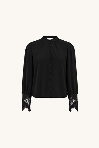 Blake Lace Sleeve Blouse - Black