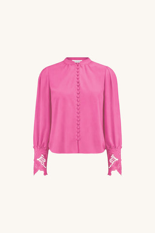 Blake Lace Sleeve Blouse - Petal Pink