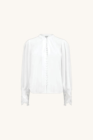 Blake Lace Sleeve Blouse - White